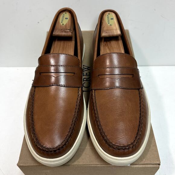 J. Crew Other - NIB J. Crew Leather Hybrid Casual Penny Loafers Havana Brown Sneakers US 11.5 D